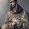Saint Francis In Ecstasy (ca. 1577–1580) by El Greco – Hand-Painted Oil Painting Reproduction | Dafen Village Canvas Art 2 Handmade oil painting reproduction of Saint Francis In Ecstasy by El Greco (ca. 1577–1580), hand-painted in Dafen Oil Painting Village