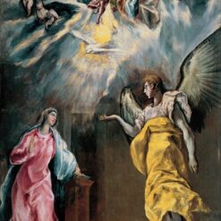 Handmade oil painting reproduction of The Annunciation by El Greco, hand-painted in Dafen Oil Painting Village.