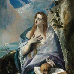 Handmade oil painting reproduction of The Penitent Magdalene by El Greco (c. 1576–1578), hand-painted in Dafen Oil Painting Village.