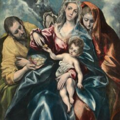 Handmade oil painting reproduction of The Holy Family with Mary Magdalen by El Greco (c. 1590–1595), hand-painted in Dafen Oil Painting Village.