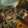 The Entombment of Christ (1570–1576) by El Greco – Hand-Painted Oil Painting Reproduction | Dafen Village Canvas Art 1 Reproduction peinte à la main de « La mise au tombeau du Christ » d'El Greco (1570-1576), réalisée à la main dans le village des peintres à l'huile de Dafen.