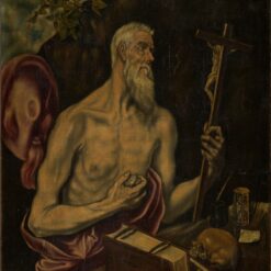 Handmade oil painting reproduction of St Jerome in Penitence by El Greco, hand-painted in Dafen Oil Painting Village.