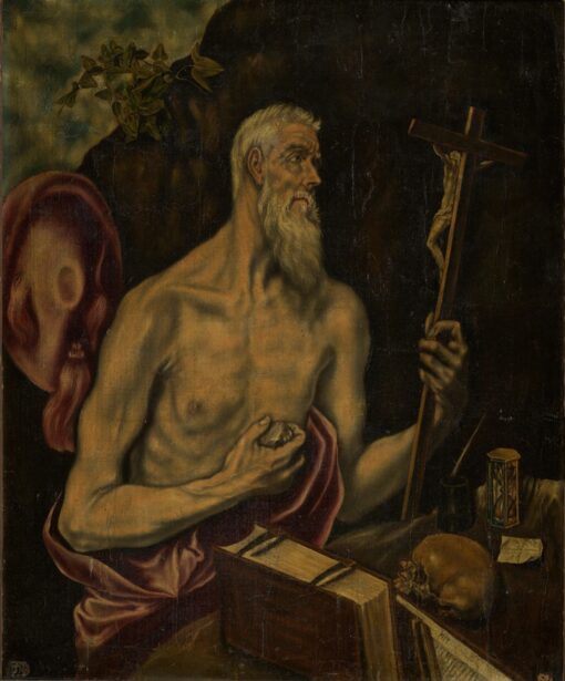 St Jerome in Penitence by El Greco – Hand-Painted Oil Painting Reproduction | Dafen Village Canvas Art