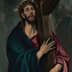 Handmade oil painting reproduction of Christ Carrying the Cross by El Greco (ca. 1577–1587), hand-painted in Dafen Oil Painting Village.