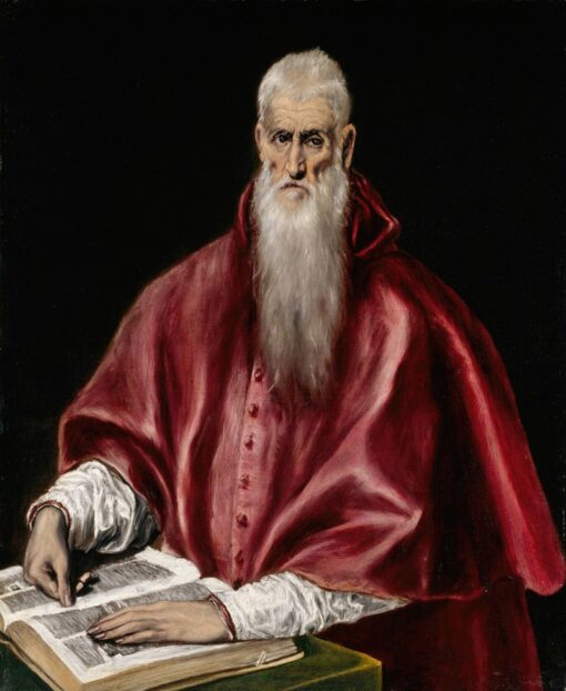Saint Jerome as Scholar (ca. 1610) by El Greco – Hand-Painted Oil Painting Reproduction | Dafen Village Canvas Art