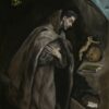 Saint Francis Kneeling in Meditation (1595–1600) by El Greco – Hand-Painted Oil Painting Reproduction | Dafen Village Canvas Art 1 Handmade oil painting reproduction of Saint Francis Kneeling in Meditation by El Greco (1595–1600), hand-painted in Dafen Oil Painting Village.