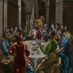 Handmade oil painting reproduction of The Feast in the House of Simon by El Greco (1608–1614), hand-painted in Dafen Oil Painting Village.