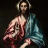 Christ as Saviour (1610–1614) by El Greco – Hand-Painted Oil Painting Reproduction | Dafen Village Canvas Art 1 Handmade oil painting reproduction of Christ as Saviour by El Greco (1610–1614), hand-painted in Dafen Oil Painting Village.