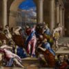 Christ Driving the Money Changers from the Temple (ca. 1570) by El Greco – Hand-Painted Oil Painting Reproduction | Dafen Village Canvas Art 2 Handmade oil painting reproduction of Christ Driving the Money Changers from the Temple by El Greco (ca. 1570), hand-painted in Dafen Oil Painting Village.