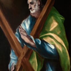 Handmade oil painting reproduction of Saint Andrew by El Greco (1610–1614), hand-painted in Dafen Oil Painting Village.