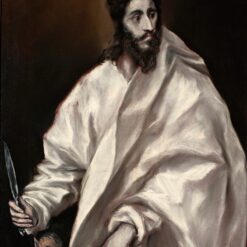 Handmade oil painting reproduction of Bartholomew the Apostle by El Greco (1610–1614), hand-painted in Dafen Oil Painting Village.