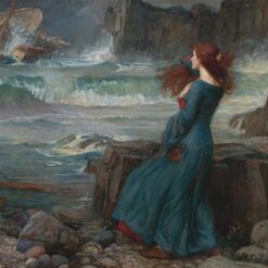 Hand-painted oil painting reproduction of Miranda 1916 by John William Waterhouse