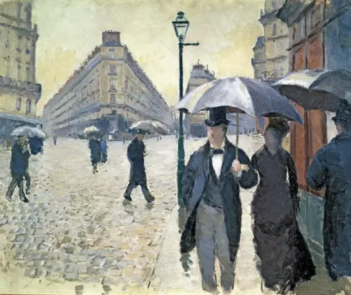 Gustave Caillebotte: Rue De Paris, Jour De Pluie Study (c.1877) Impressionist Masterpiece – Hand-Painted Oil Reproduction by Dafen Village Studio