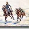 Frederic Remington The Empty Saddle Hand-Painted Oil Painting Reproduction by Dafen Village Studio 2 Hand-painted oil reproduction of Frederic Remington's Western painting The Empty Saddle on canvas