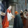 The Charity of St. Elizabeth of Hungary by Edmund Blair Leighton - Hand-Painted Oil Painting Reproduction 1 Hand-painted oil painting reproduction of The Charity of St. Elizabeth of Hungary by Edmund Blair Leighton