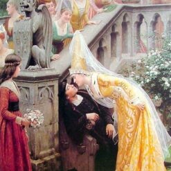 Hand-painted oil painting reproduction of Alain Chartier by Edmund Blair Leighton