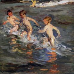 Hand-painted oil painting reproduction of Joaquin Sorolla Children on the Beach by Dafen studio