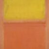 Mark Rothko Style Color Field Oil Painting Reproduction – Yellow and Orange Abstract Canvas Wall Art 2 Hand painted Mark Rothko style color field abstract oil painting yellow and terracotta orange on linen canvas