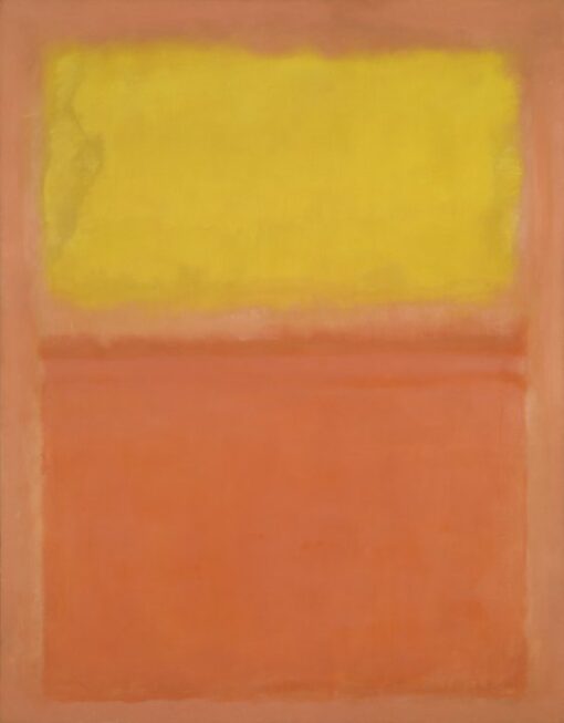 Mark Rothko Style Color Field Oil Painting Reproduction – Yellow and Orange Abstract Canvas Wall Art