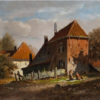 Réplica de un cuadro al óleo pintado a mano: «Tendiendo la ropa en el campo», de Adrianus Eversen (Estudio de Artistas de Dafen) 2 Réplica pintada a mano al óleo de la obra «Secando la colada en el campo», de Adrianus Eversen, un paisaje rural holandés del siglo XIX, realizada por los artistas de Dafen Studio.