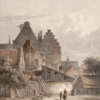 Hand-Painted Oil Painting Replica: Sommer auf dem Vorplatz einer Kirche (1863) by Adrianus Eversen (Dafen Artist Studio) 1 Hand painted oil painting replica of Sommer auf dem Vorplatz einer Kirche 1863 by Adrianus Eversen, 19th century Dutch sunlit church plaza canvas art by Dafen Studio artists