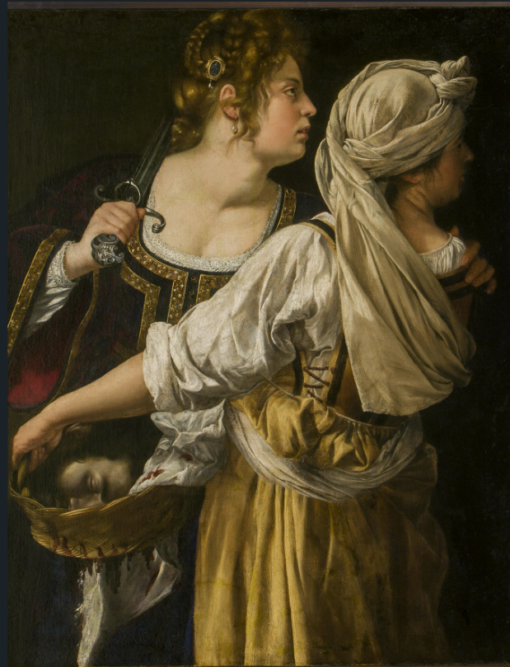 Hand-Painted Oil Painting – Judith and her Maidservant (In the Style of Artemisia Gentileschi) | Dafen Studio Collection