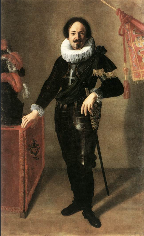 Hand-Painted Oil Painting – Portrait of a Condottiero (In the Style of Artemisia Gentileschi) | Dafen Studio Collection