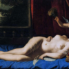 Hand-Painted Oil Painting - Sleeping Venus (In the Style of Artemisia Gentileschi) | Dafen Studio Collection 1 100% hand-painted oil reproduction of Artemisia Gentileschi Sleeping Venus 1630 Baroque mythological paintin