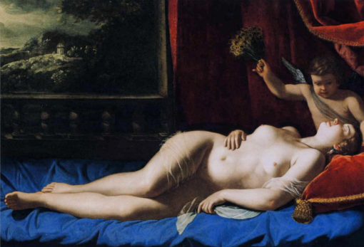 Hand-Painted Oil Painting – Sleeping Venus (In the Style of Artemisia Gentileschi) | Dafen Studio Collection