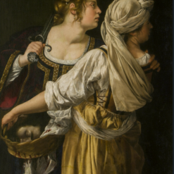 100% hand-painted oil reproduction of Artemisia Gentileschi Judith and her Maidservant 1613-1614 Tenebrism painting