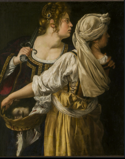 Hand-Painted Oil Painting – Judith and her Maidservant (In the Style of Artemisia Gentileschi) | Dafen Studio Collection