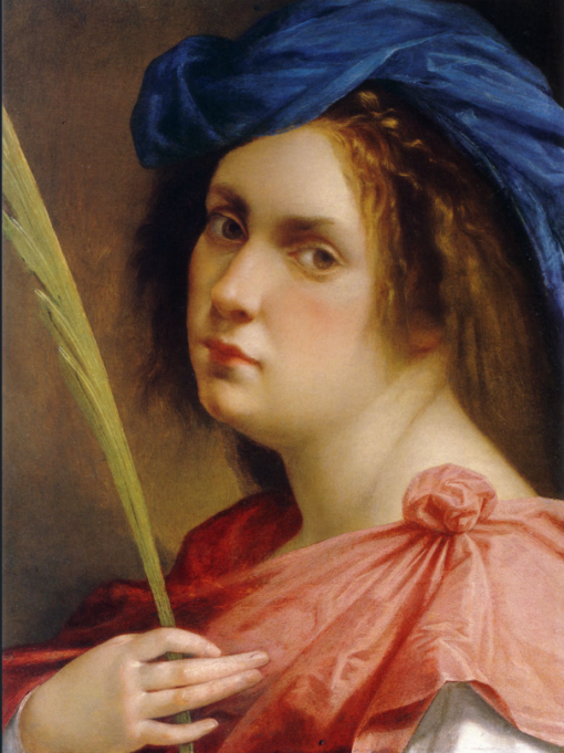 Hand-Painted Oil Painting – Self-portrait as a Female Martyr (In the Style of Artemisia Gentileschi) | Dafen Studio Collection