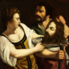Hand-Painted Oil Painting - Salome with the Head of Saint John the Baptist (In the Style of Artemisia Gentileschi) | Dafen Studio Collection 2 100% hand-painted oil reproduction of Artemisia Gentileschi Salome with the Head of Saint John the Baptist 1610-1615 Baroque painting