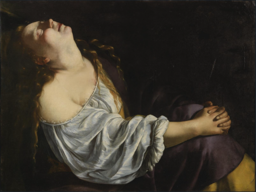 Hand-Painted Oil Painting – Mary Magdalene in Ecstasy (In the Style of Artemisia Gentileschi) | Dafen Studio Collection