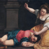 Hand-Painted Oil Painting - Jael and Sisera (In the Style of Artemisia Gentileschi) | Dafen Studio Collection 1 100% hand-painted oil reproduction of Artemisia Gentileschi Jael and Sisera 1620 Baroque painting