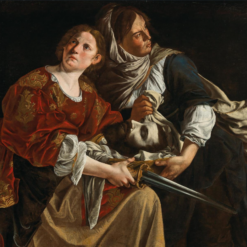 Judith and Her Maidservant with the Head of Holofernes Artemisia Gentileschi Date: 1621 - 1624 100% hand-painted oil reproduction of Artemisia Gentileschi Lucretia 1620 Tenebrism history painting
