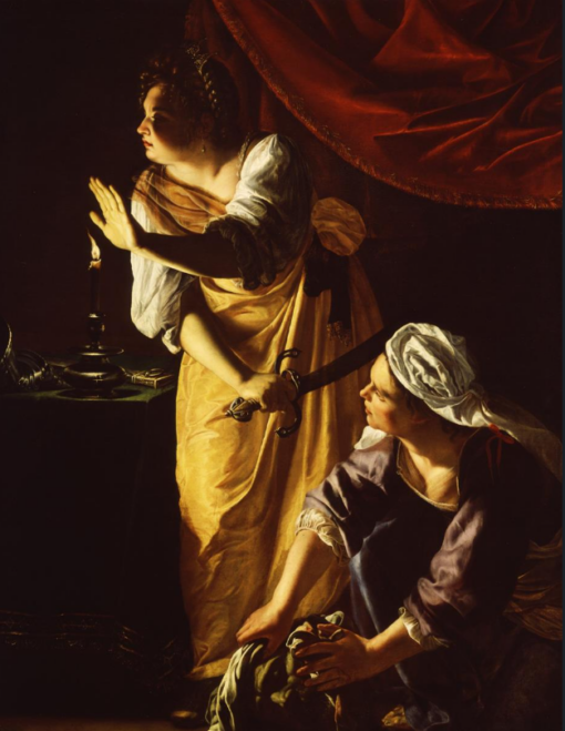 Hand-Painted Oil Painting – Judith and Her Maidservant with the Head of Holofernes (In the Style of Artemisia Gentileschi) | Dafen Studio Collection
