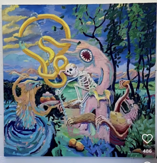 Hand-Painted Surreal Allegory Oil Painting on Linen Canvas – Dafen Village Artist Studio Original