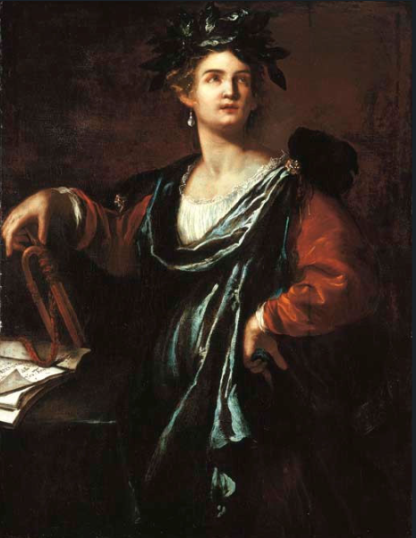 Hand-Painted Oil Painting – Clio, the Muse of History (In the Style of Artemisia Gentileschi) | Dafen Studio Collectio