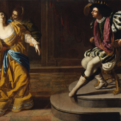 100% hand-painted oil reproduction of Artemisia Gentileschi Esther Before Ahasuerus 1628-1635 Baroque religious painting