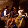 Hand-Painted Oil Painting - Lot and His Daughters (In the Style of Artemisia Gentileschi) | Dafen Studio Collection 1 100% hand-painted oil reproduction of Artemisia Gentileschi Lot and His Daughters 1635-1638 Baroque religious painting