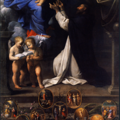 Hand-painted oil painting reproduction of Rosary Madonna by Guido Reni