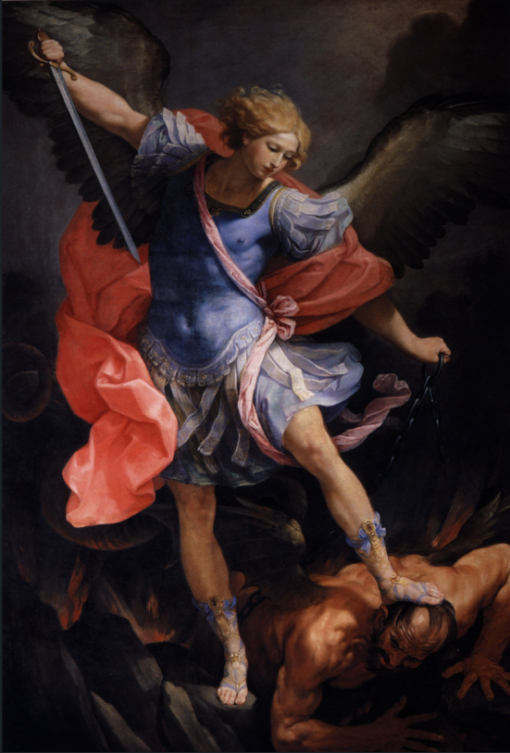 Hand-Painted The Archangel Michael Defeating Satan Oil Painting Reproduction by Guido Reni – Fine Art Canvas Replica