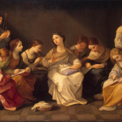 Hand-painted oil painting reproduction of Education of the Virgin by Guido Reni