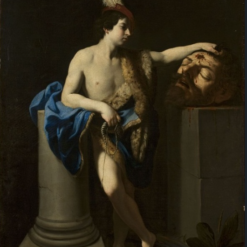 Hand-painted oil painting reproduction of Guido Reni's Baroque masterpiece David with the Head of Goliath