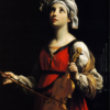 Hand-Painted Baroque Masterpiece Replica: St. Cecilia by Guido Reni – Fine Oil Painting 1 Hand-painted oil painting reproduction of Guido Reni's Baroque masterpiece St. Cecilia