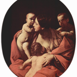Hand-painted oil painting reproduction of Guido Reni's Baroque masterpiece Charity