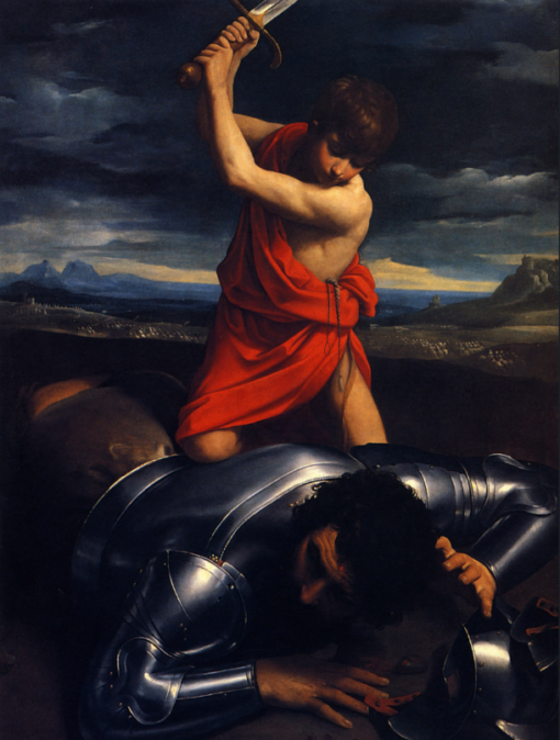 Hand-Painted Oil Painting Reproduction – David and Goliath by Guido Reni | Dafen Studio Fine Art