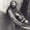 Hand-Painted Oil Painting Reproduction - St. Francis by Guido Reni | Dafen Studio Fine Art 1 Hand-painted oil painting reproduction of St. Francis by Italian Baroque master Guido Reni, crafted in Dafen Oil Painting Village studio
