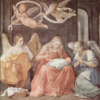 Hand-painted oil painting reproduction of Mary and Angels by Italian Baroque artist Guido Reni, crafted in Dafen Oil Painting Village studio
